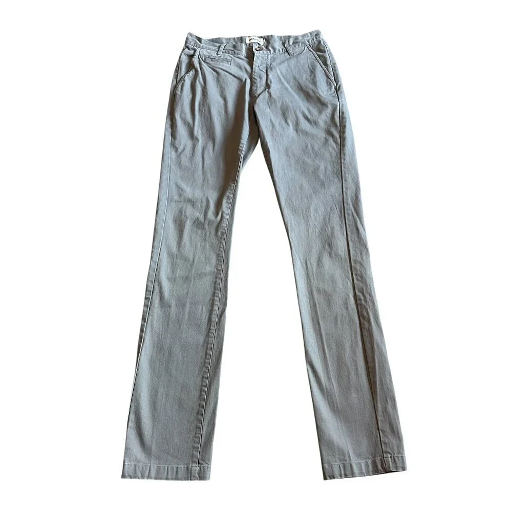 Taylor Stitch The Slim Chino Pants Grey Trousers Causal Office Size 30 Men's